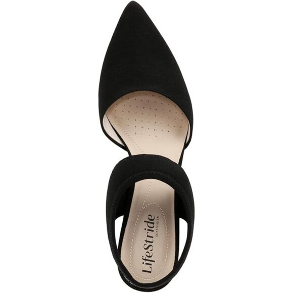 NIB Women's Life Stride Sindie High Heel Fabric Dress Pumps, Black, Size 7.5 - Picture 2 of 9
